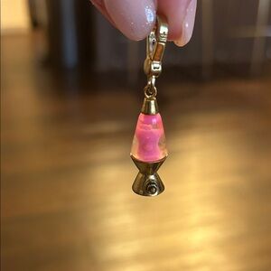 RARE Vintage Juicy Couture Gold and Pink Lava Lamp Charm